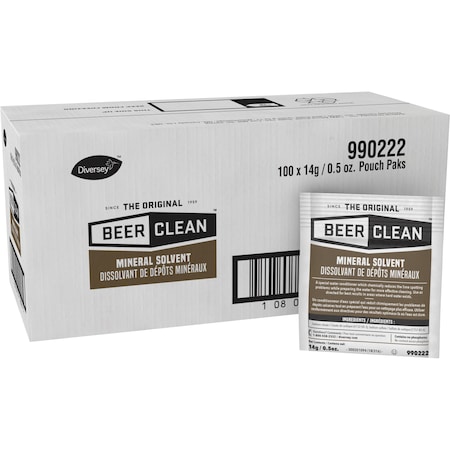 DIVERSEY Beer Clean Mineral Solvent, 0.49 oz (0.03 lb) 100 PK DVO990222